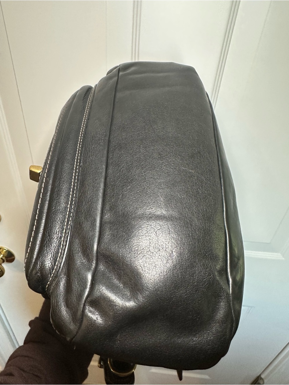COACH Legacy Ali Flap Shoulder Bag Black Leather Y2K Vintage - Picture 4 of 14